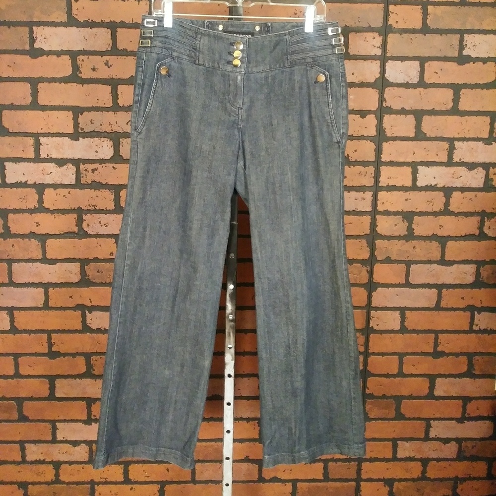 Dark colored blue jeans
